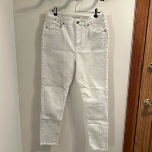 LOFT Stretch fit White denim jeans